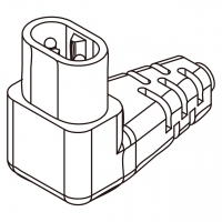 IEC 320 C7 AC电源线连接器 2 芯 弯式  2.5A 250V