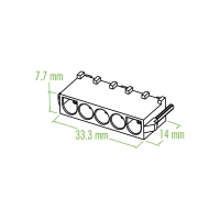 塑料连接器 14mm X 33.3mm X 7.7mm 5 Pin