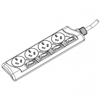 中规 (国标)排插/插线板/ 拖线板/接线板 3脚4 插位10A 250V