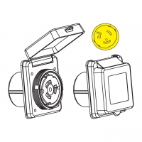 美规 (美标)船舶用防松脱插座NEMA SS1-50R 标准电源插座 , 防水盖,