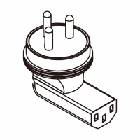 AC转接头, 希腊弯头转IEC 320 C13 连接器, 3转3-Pin, 10A 250V