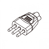 笔记本电脑专用AC转接头, 意大利插头转IEC 320 C5连接器, 3转3-Pin, 2.5A 250V