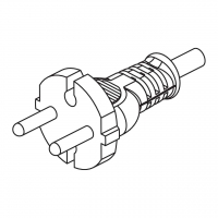 韩国7A 250V 2-Pin 直式 AC插头