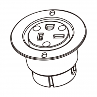 美规 (美标)NEMA 5-20R插座, 2 P 3芯接地 20A 125V