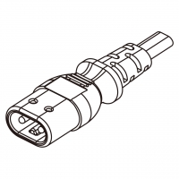 IEC 320 C7 AC电源线连接器 2 芯直式 (Polarity ) 2.5A/10A/13A 250V