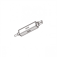 AC电线成型式固定接头(Strain Relief -SR) 1 出 2, UL 1015 18~20AWG*1C