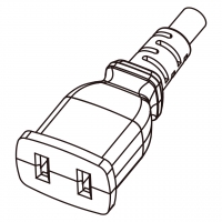 中国规AC电源线连接器2 芯 10A 250V