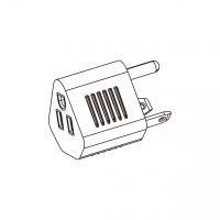 RV AC转接头, NEMA TT-30P转 5-15R, 2 P 3芯接地, 3转3-Pin, 15A 125V