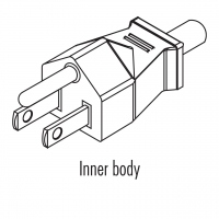 美规(美标)NEMA 5-15P 直式 AC插头2 P/ 3 芯接地 15A 125V
