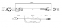 台湾3-Pin 插头转 IEC 320 C5米老鼠 / 梅花尾 AC电源线组- 成型PVC线材(Cord Set) 1.8 米黑色 (VCTF 3X0.75mm² 圆线 )