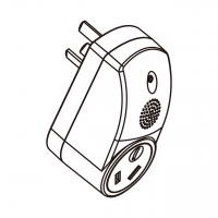 中国规智能声控AC转接头, 3-Pin 插头转旋转式插座 10A 250V