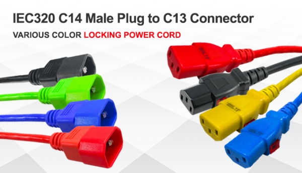 IEC320 C14 Male Plug to C13 Connector