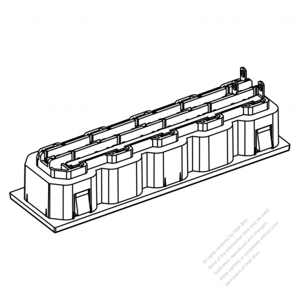 AC Socket IEC 60320-2 Sheet F Appliance Outlet  X 5, (series terminal type) 10A/15A