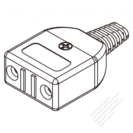 Japan AC Connector 2-Pin Electric Cooker Connector 12A 125V