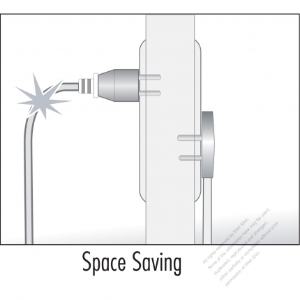 Taiwan/ Japan 2-Pin 2 wire Angle Type AC Plug, 7~15A 125V