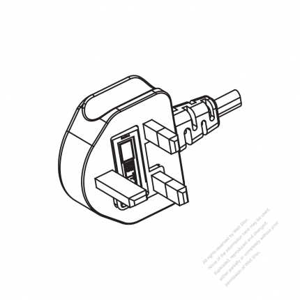 Saudi Arabia 3-Pin AC Plug, 3A 250V