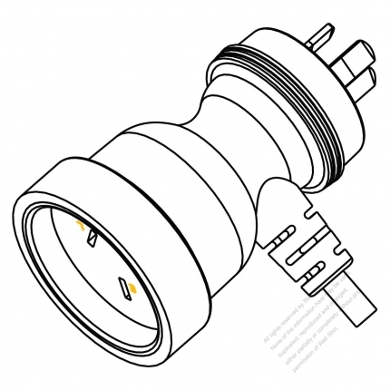 Australia 3-Pin Protector AC Plug, 15A 250V