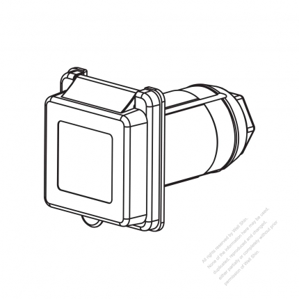 USA/Canada RV Camp Twist Locking  Inlet NEMA 14-50P Standard Power Inlet, Watertight Cap, 50A 125/250V