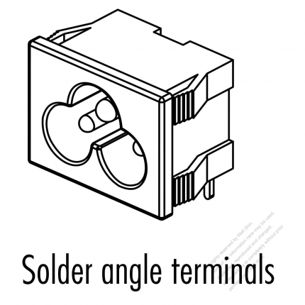 AC Socket IEC 60320-1 (C6) Appliance Inlet 2.5A/5A 250V