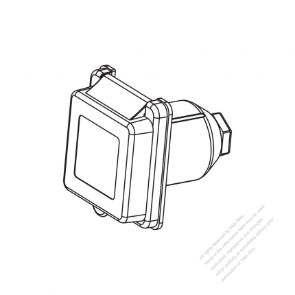 USA/Canada RV Camp Twist Locking  Inlet NEMA TT-30P Standard Power Inlet, Watertight Cap, 30A 125V