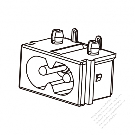 IEC 60320-1 (C8) Appliance Inlet 2.5/5A 250V