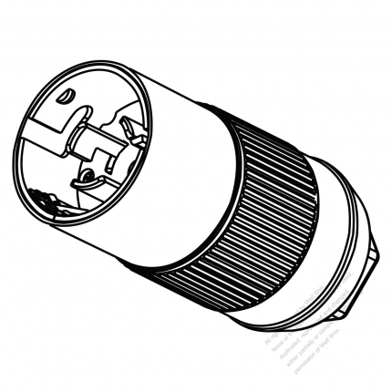 USA/Canada Marine Shore (NEMA SS1-50P)  3-Pin Straight blade plug. 2 P, 3 Wire Grounding, 50A 125V