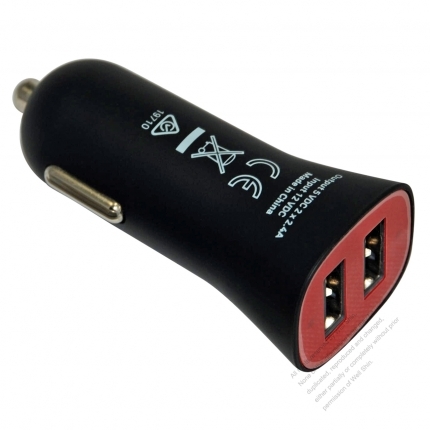 DC/DC 5V 2.1A USB X1 Car Charger (CLA) Silver/Black Matte (Cigarette charger)