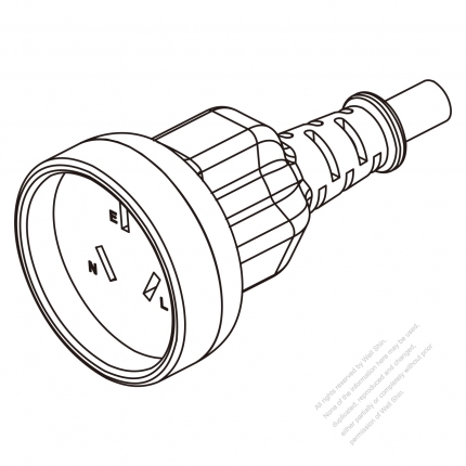 China AC Connector 3-Pin 10A 250V