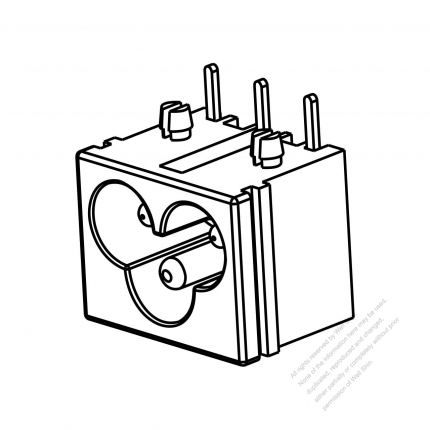 IEC 60320-1 (C6) Appliance Inlet 2.5A