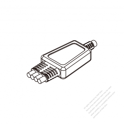 AC Power Cord Strain Relief Unit (SR)  1 to 4, Cable OD SIZE:
Input: Ø15.6 Output: Ø10.5