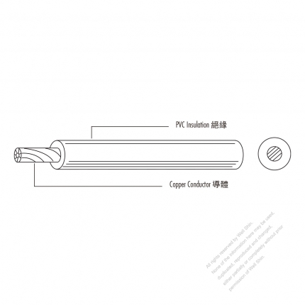 USA/Canada Type AC Power PVC Wire UL1015 Stranded