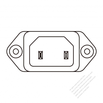 IEC 60320-1 (C18) Appliance Inlet 10A 250V