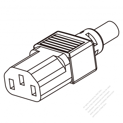 IEC 320 C13 Connectors 3-Pin Straight 10A/13A/15A 125V