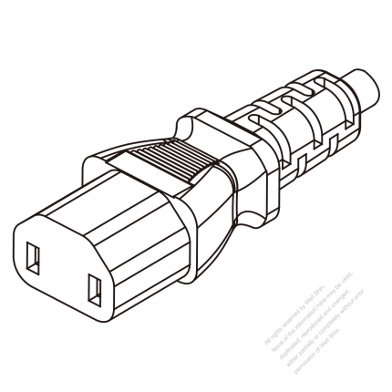 China IEC 320 C17 Connectors 3-Pin Straight 10A 250V