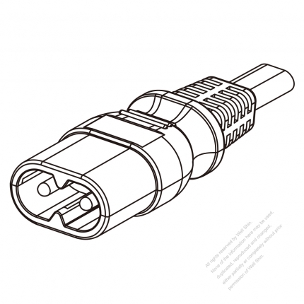 IEC 320 C7 Connectors 2-Pin Straight (Polarity ) 2.5A/ 10A/ 13A 125 or 250V