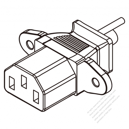 IEC 320 C13 Connectors 3-Pin Straight 10A 125V, 13A 125V