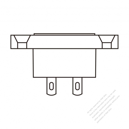 IEC 60320-1 (C8) Appliance Inlet, Screw Type, 2.5A/5A 250V