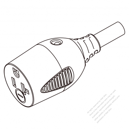 USA/Canada AC Connector 3-Pin (NEMA 5-15R/20R) Straight Blade Grounding Connector 13A/15A/20A 125V