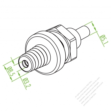 PV/ Solar Panel Input/ Output, Round Plug, Watertight IP 67, 250V 20A DC, Lock-in Power cord, Wire harness, Module assembly. Ø ID 3.2mm, OD Ø8.5mm