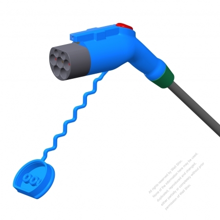 China Electric Vehicle (EV)  Plug Connector 5 Pin (Waterproof Cap) 32A/ 220V