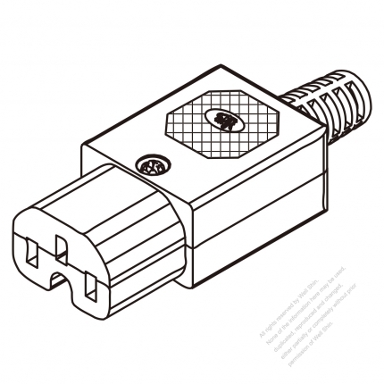 IEC 320 C15 Connector 3-Pin 10A International/ 15A North American Household