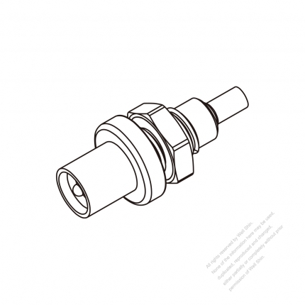 PV/ Solar Panel Input/ Output, Round Plug, Watertight IP 67, 250V 20A DC, Lock-in Power cord, Wire harness, Module assembly. Ø ID 3.5mm, OD Ø5.1mm