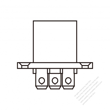 IEC 60320-2 Sheet F Appliance Outlet, Screw Type, 10A/15A