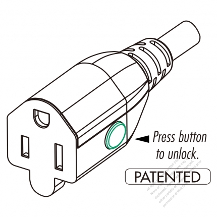 Taiwan AC Connector 3-Pin 10A-15A 125V