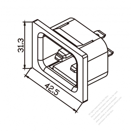 AC Socket IEC 60320-1 (C20) Appliance Inlet 16A/20A 250V