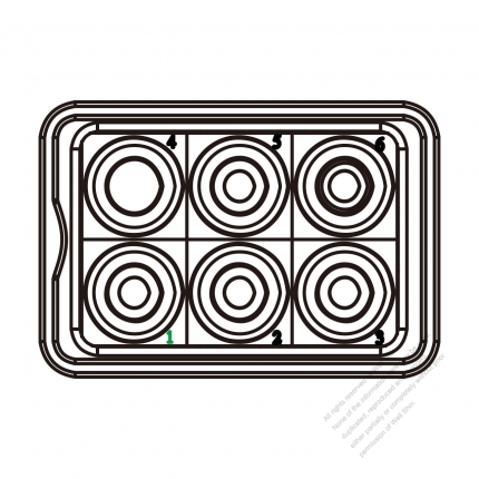 20/30A, 6-Pin Outlet  (Hole 4)