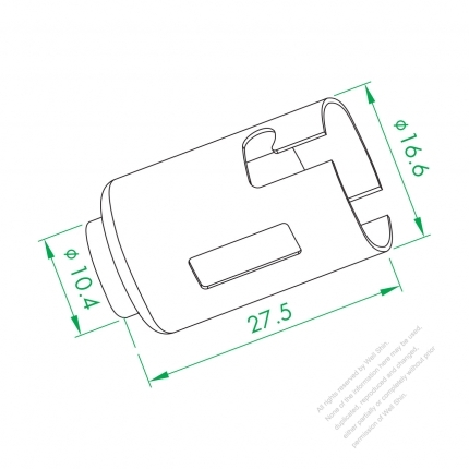 WS-243-2 Lamp Socket Base Outer Iron Barrel