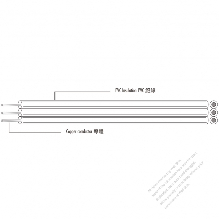 USA/Canada Type AC Power PVC Wire PVC UL2468