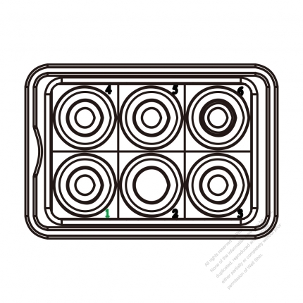 20/30A, 6-Pin Outlet  (Hole 2)