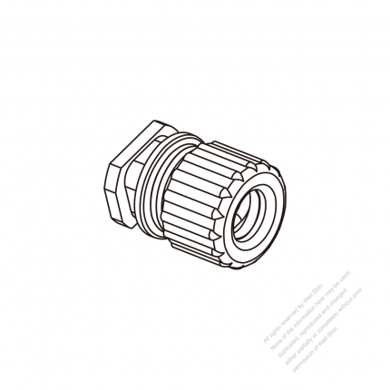 Cable Gland: Flat cable, Cable: OD: 5.4*8.4mm